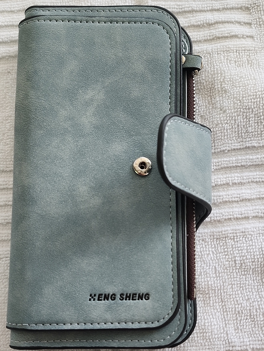 Eng Sheng Green Women's Zip Wallet Clutch
